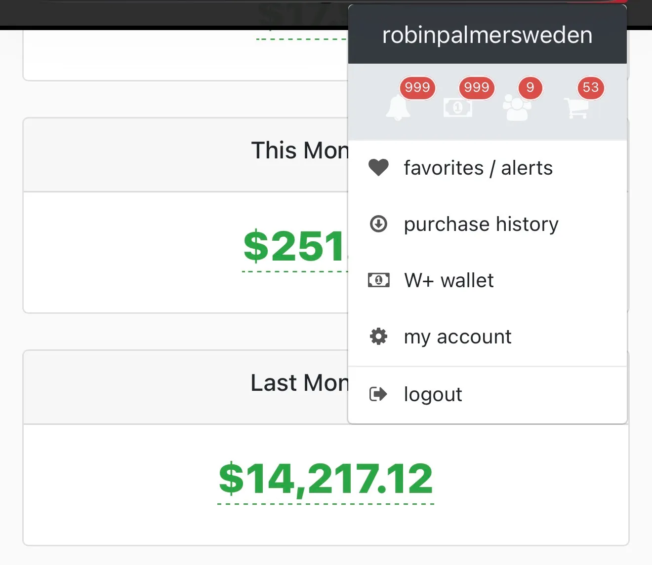 Live WarriorPlus earnings dashboard